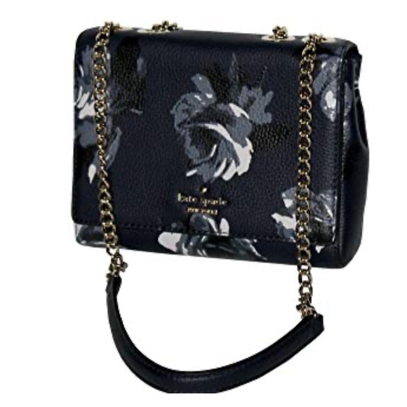 Kate Spade Briar Lane Night Rose Mini Emelyn Shoulder Bag Midnight Blue - Picture 11 of 16